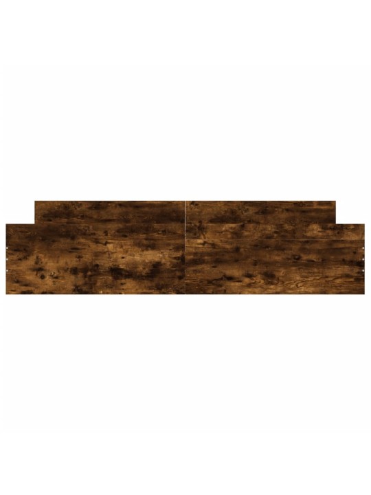Rám postele s hlavovým a nožním čelem kouřový dub 200 x 200 cm