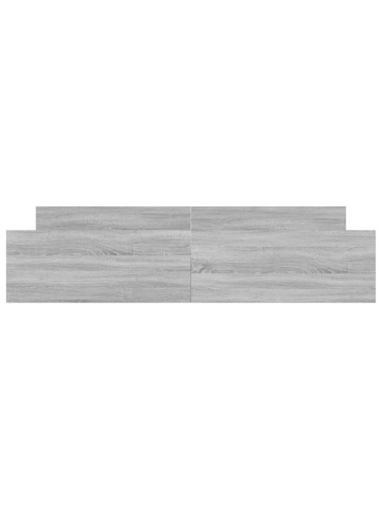 Rám postele s hlavovým a nožním čelem šedý sonoma 200 x 200 cm