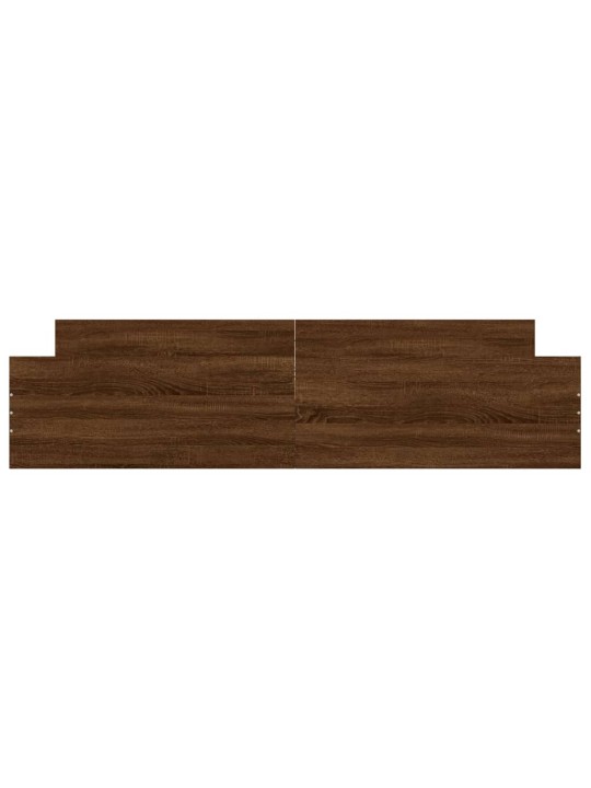 Rám postele s hlavovým a nožním čelem hnědý dub 200 x 200 cm