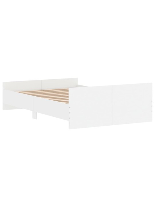 Rám postele s hlavovým a nožním čelem bílý 120 x 200 cm