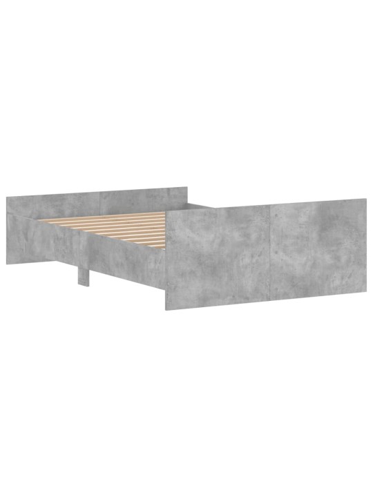 Rám postele s hlavovým a nožním čelem betonově šedý 120x200 cm