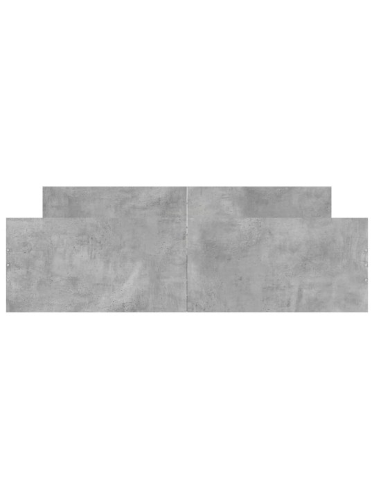 Rám postele s hlavovým a nožním čelem betonově šedý 140x200 cm