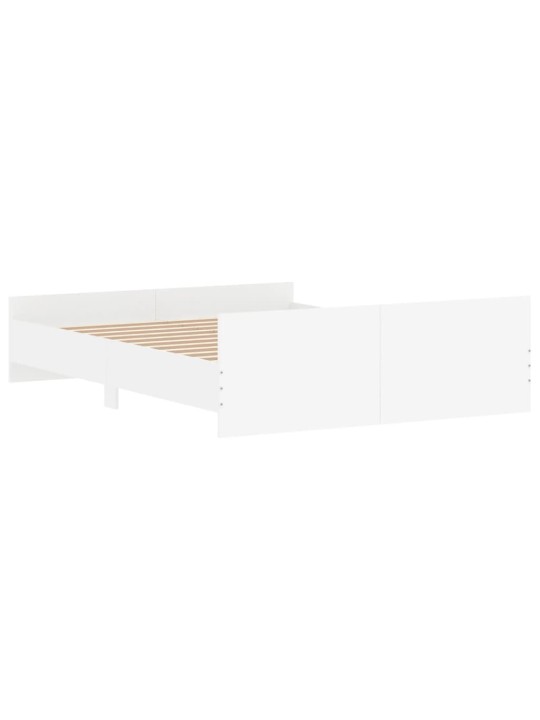 Rám postele s hlavovým a nožním čelem bílý 150 x 200 cm
