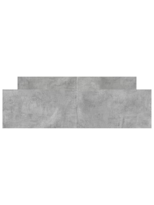 Rám postele s hlavovým a nožním čelem betonově šedý 150x200 cm