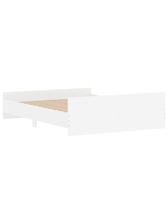 Rám postele s hlavovým a nožním čelem bílý 160 x 200 cm