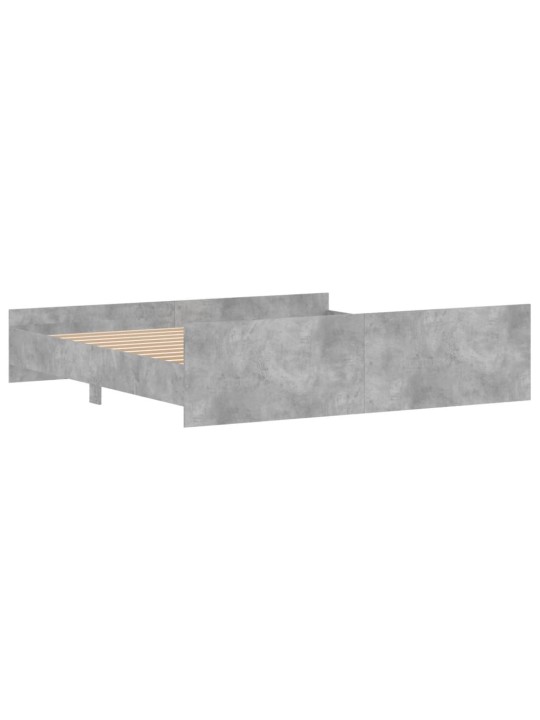Rám postele s hlavovým a nožním čelem betonově šedý 180x200 cm