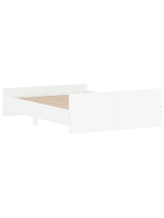 Rám postele s hlavovým a nožním čelem bílý 140 x 190 cm