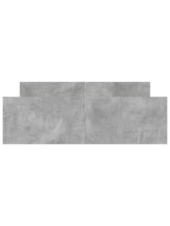 Rám postele s hlavovým a nožním čelem betonově šedý 135x190 cm