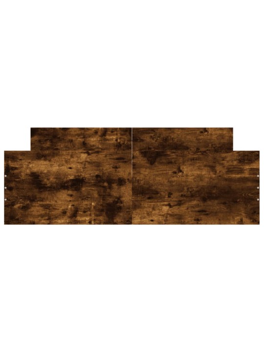 Rám postele s hlavovým a nožním čelem kouřový dub 135 x 190 cm