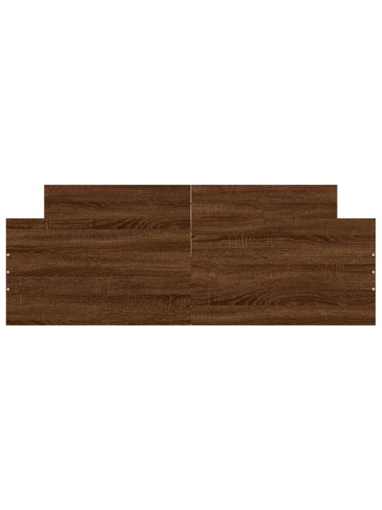 Rám postele s hlavovým a nožním čelem hnědý dub 135 x 190 cm