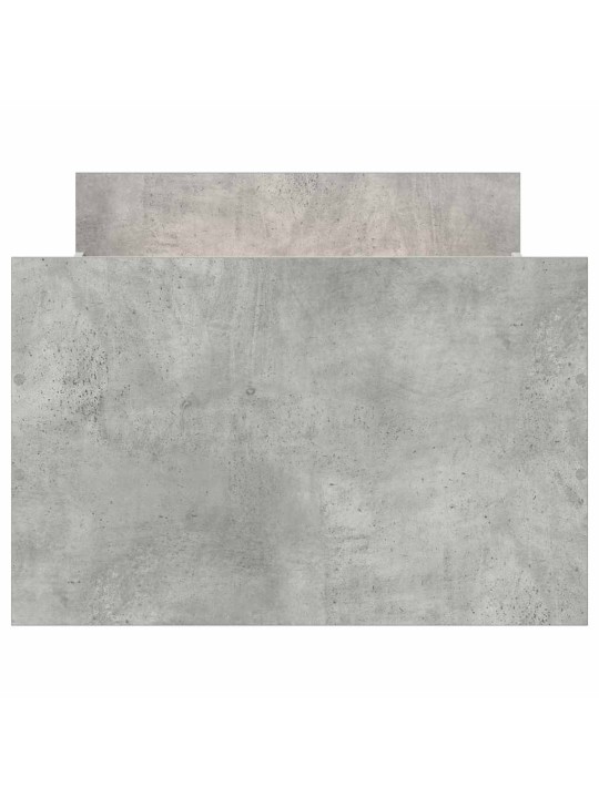 Rám postele s hlavovým a nožním čelem betonově šedý 100x200 cm