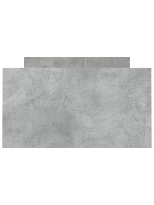 Rám postele s hlavovým a nožním čelem betonově šedý 90 x 190 cm