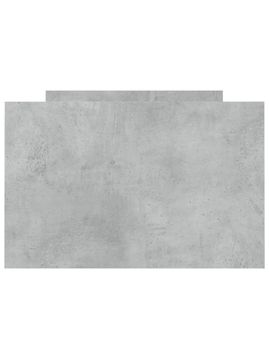 Rám postele s hlavovým a nožním čelem betonově šedý 75 x 190 cm