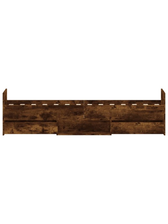 Rám postele s hlavovým a nožním čelem kouřový dub 75 x 190 cm