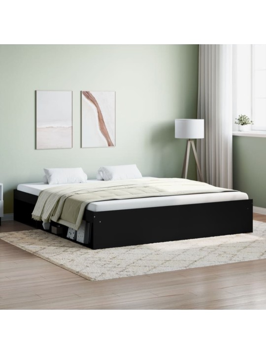 Rám postele černý 180 x 200 cm Super King Size