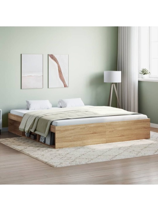 Rám postele dub sonoma 180 x 200 cm Super King Size