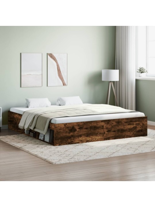 Rám postele kouřový dub 180 x 200 cm Super King Size
