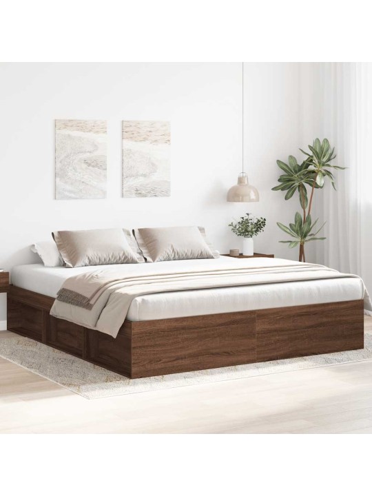 Rám postele hnědý dub 180 x 200 cm super king size