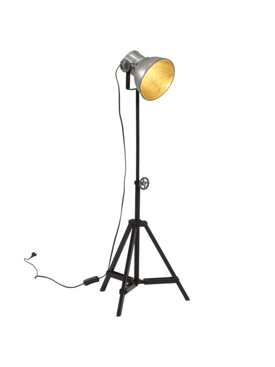 Stojací lampa 25 w vintage stříbrná 35 x 35 x 65/95 cm e27