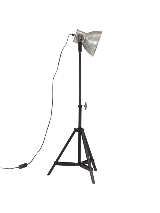 Stojací lampa 25 w vintage stříbrná 35 x 35 x 65/95 cm e27