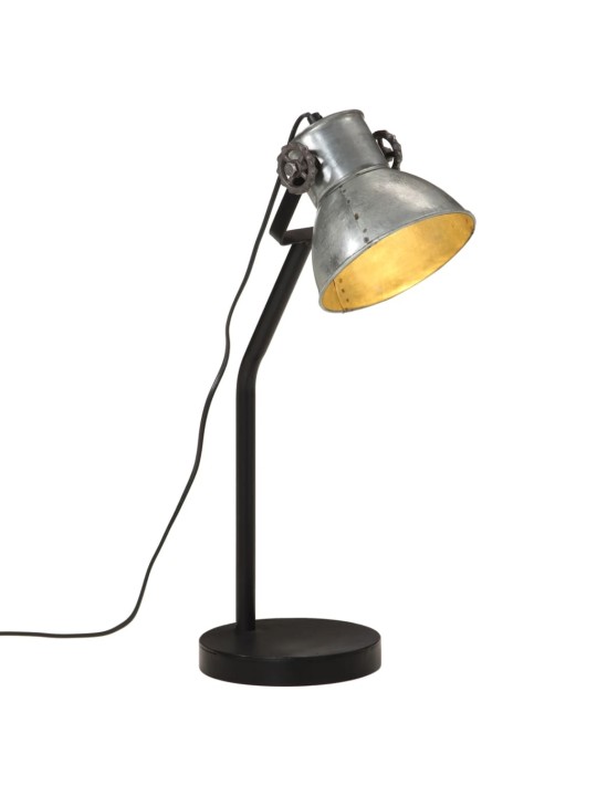Stolní lampa 25 w vintage stříbrná 17 x 17 x 60 cm e27
