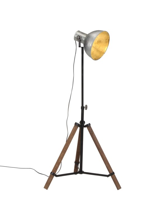 Stojací lampa 25 w vintage stříbrná 75 x 75 x 90–150 cm e27