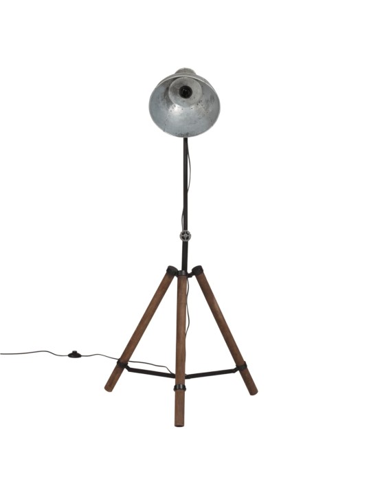 Stojací lampa 25 w vintage stříbrná 75 x 75 x 90–150 cm e27