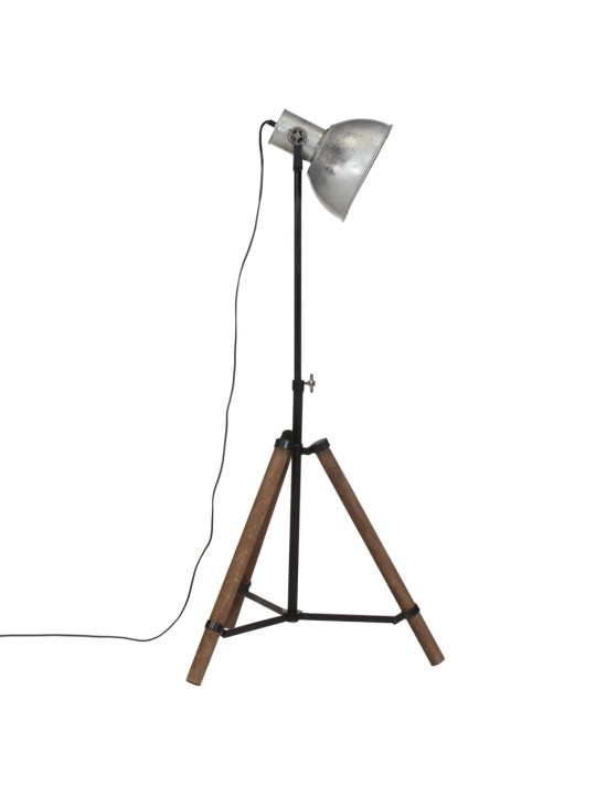 Stojací lampa 25 w vintage stříbrná 75 x 75 x 90–150 cm e27