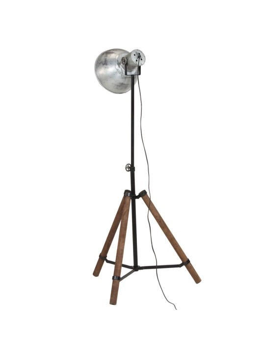 Stojací lampa 25 w vintage stříbrná 75 x 75 x 90–150 cm e27