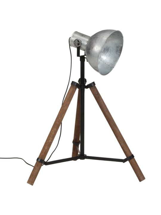 Stojací lampa 25 w vintage stříbrná 75 x 75 x 90–150 cm e27