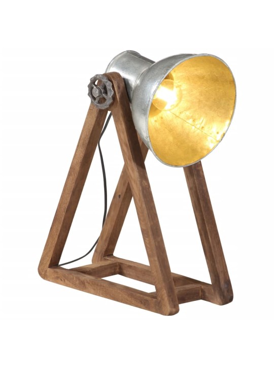 Stolní lampa 25 w vintage stříbrná 30 x 17 x 40 cm e27