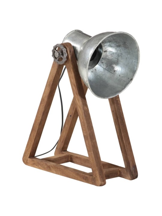 Stolní lampa 25 w vintage stříbrná 30 x 17 x 40 cm e27