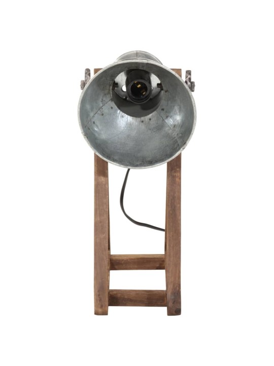 Stolní lampa 25 w vintage stříbrná 30 x 17 x 40 cm e27