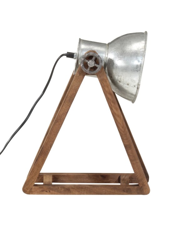 Stolní lampa 25 w vintage stříbrná 30 x 17 x 40 cm e27
