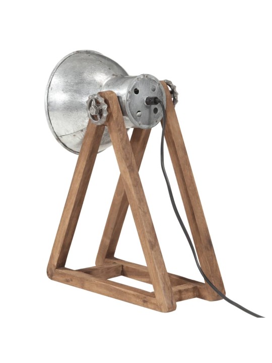 Stolní lampa 25 w vintage stříbrná 30 x 17 x 40 cm e27