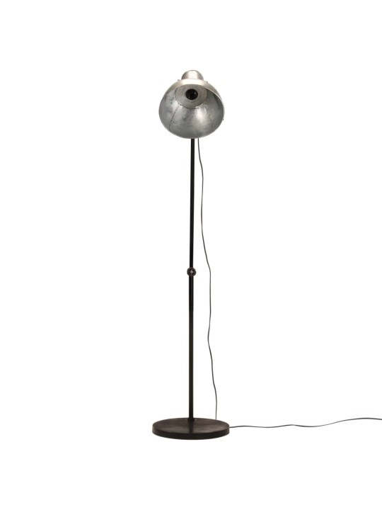 Stojací lampa 25 w vintage stříbrná 150 cm e27