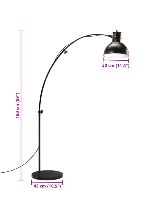 Stojací lampa 25 w černá 150 cm e27
