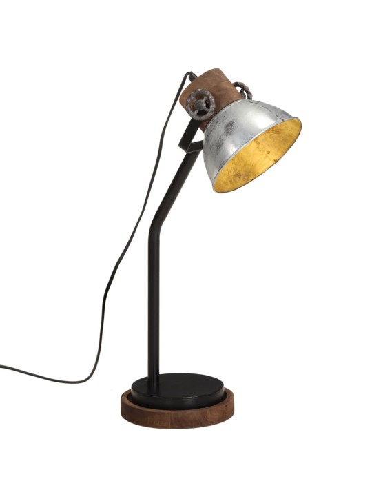 Stolní lampa 25 w vintage stříbrná 18 x 18 x 60 cm e27