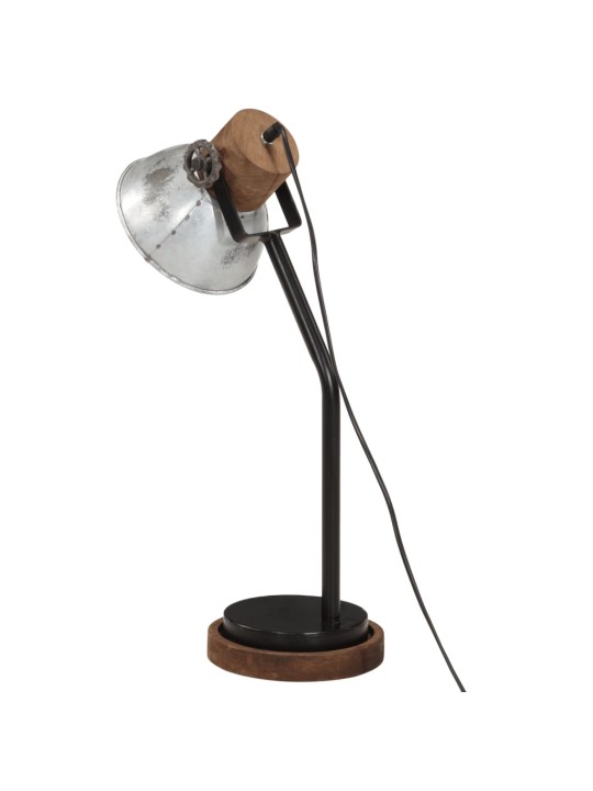 Stolní lampa 25 w vintage stříbrná 18 x 18 x 60 cm e27