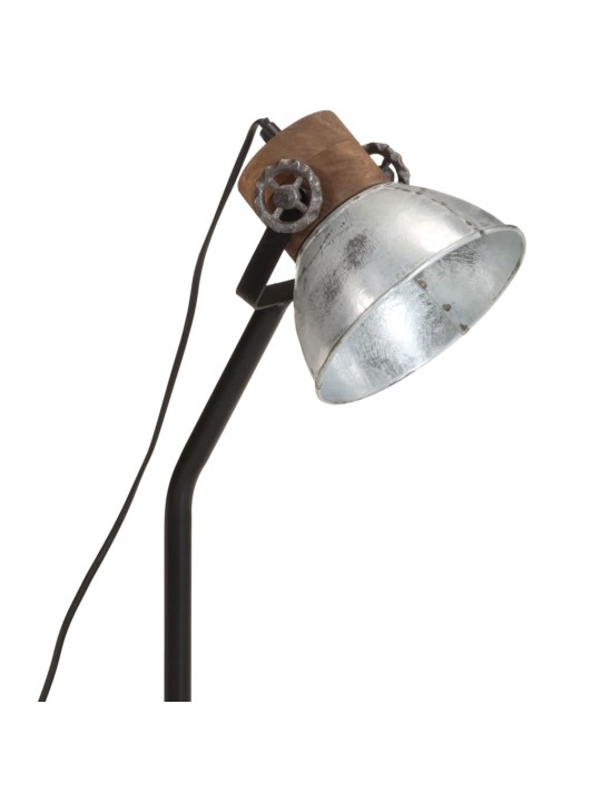 Stolní lampa 25 w vintage stříbrná 18 x 18 x 60 cm e27