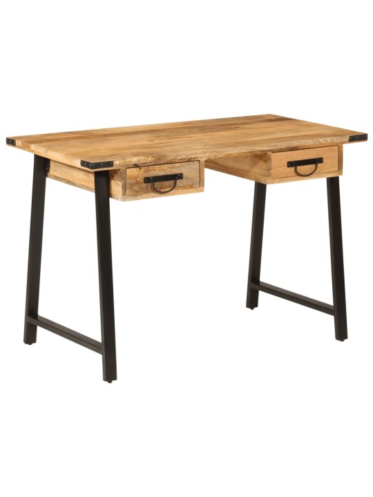 Psací stůl se zásuvkami 105x55x70 cm masivní mangovník a železo