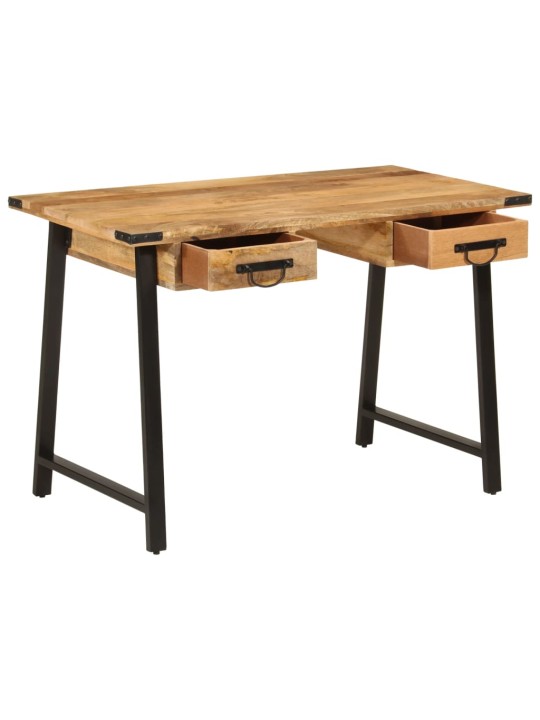 Psací stůl se zásuvkami 105x55x70 cm masivní mangovník a železo
