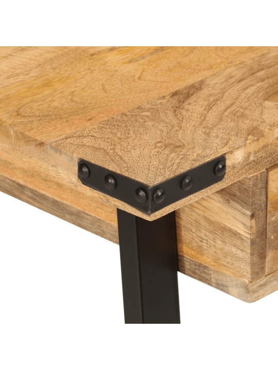 Psací stůl se zásuvkami 105x55x70 cm masivní mangovník a železo