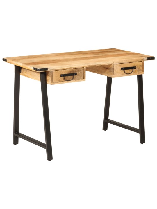 Psací stůl se zásuvkami 105x55x70 cm masivní mangovník a železo