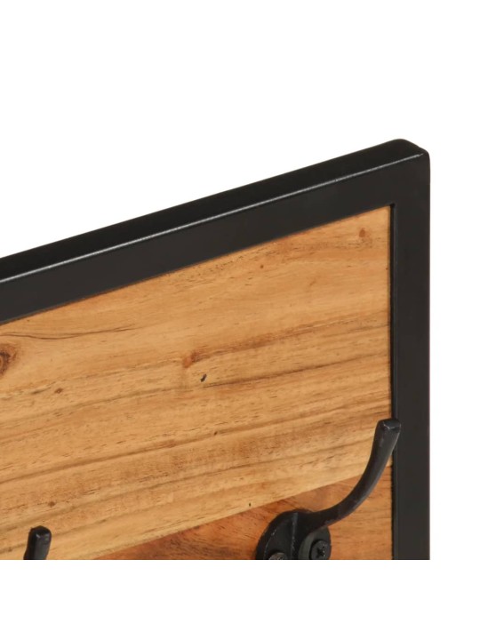 Nástěnný věšák 90 x 1 x 35 cm masivní akáciové dřevo a železo