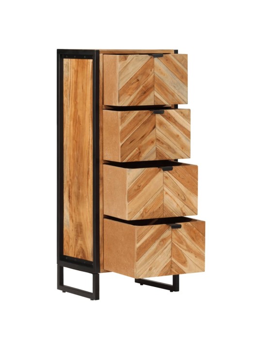 Koupelnová skříňka 40 x 30 x 100 cm masivní akácie a železo