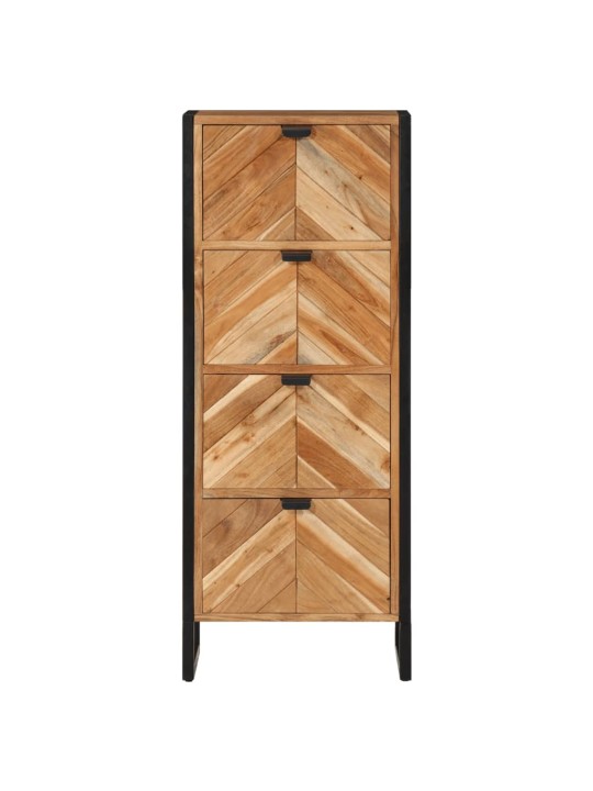 Koupelnová skříňka 40 x 30 x 100 cm masivní akácie a železo