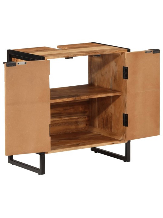 Koupelnová skříňka 55 x 35 x 60 cm masivní akácie a železo