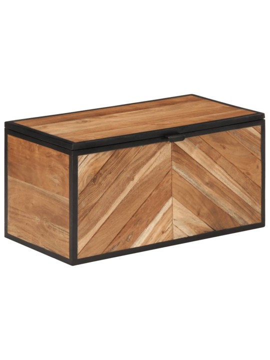 Úložný box 60 x 30 x 30 cm masivní akáciové dřevo a železo