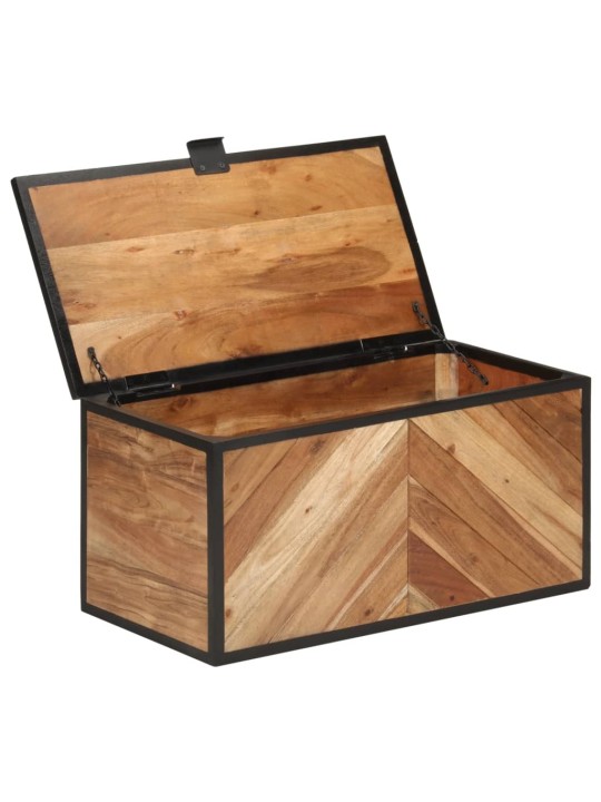 Úložný box 60 x 30 x 30 cm masivní akáciové dřevo a železo